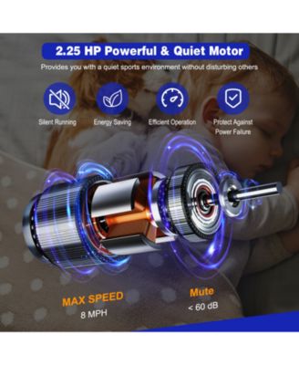 2.25 HP Electric Motorized Folding Running Treadmill Machine with LED Display