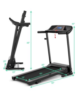 1.0 HP Foldable Treadmill Electric Support Mobile Power