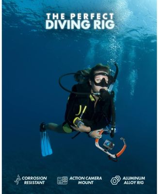 GB-U80 Underwater Diving Rig for GoPro Waterproof Action Cam (XL Version) - Teal