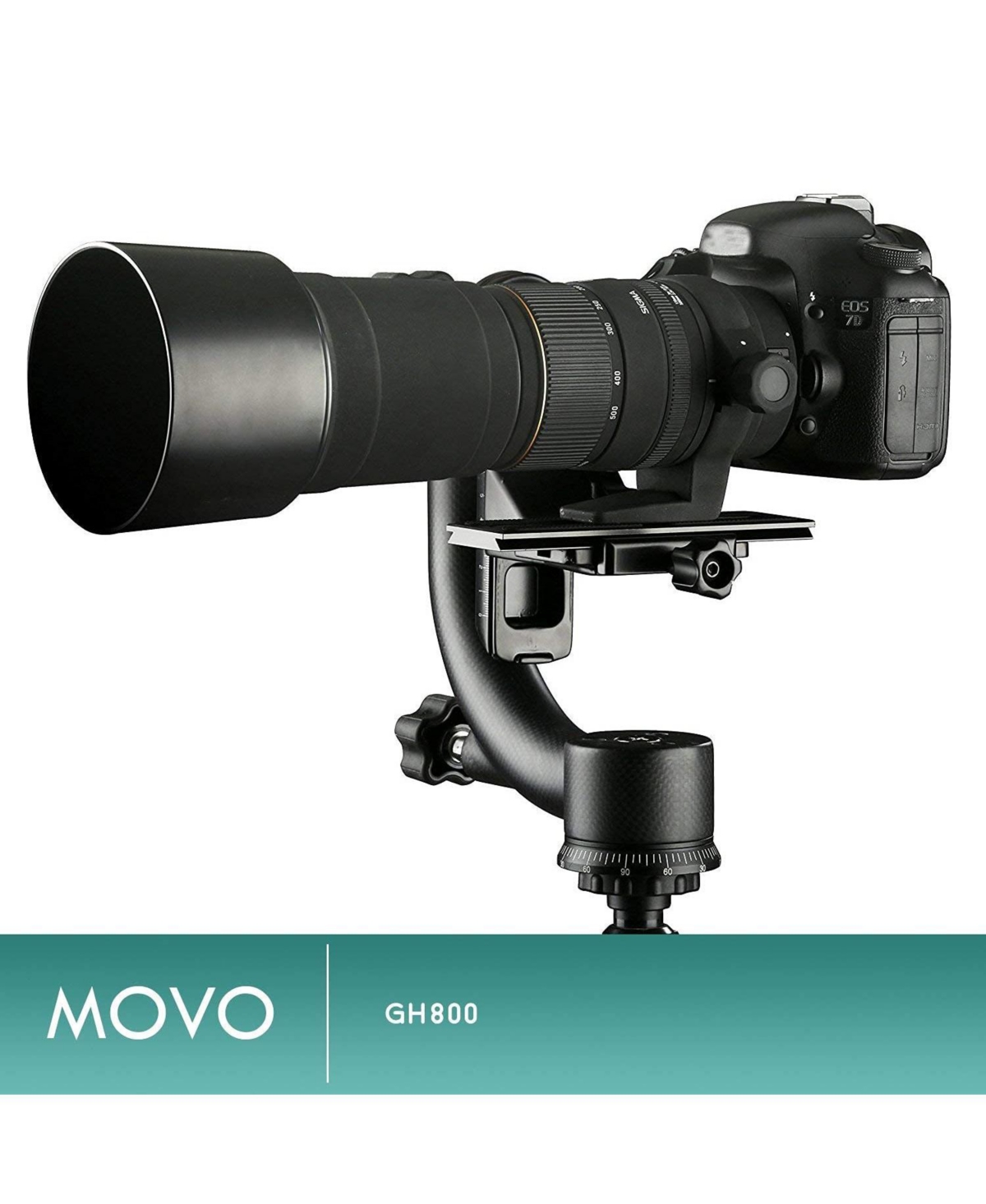 Movo GH800 Mkii Carbon Fiber rofessional Gimbal Tripod Head with Arca-Swiss Quick-Release Plate