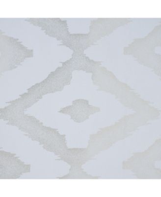 RT Designer Collection Heathrow Halo Foil Blackout Luxurious Decorative Grommet Curtain Panel 54" x 90" White