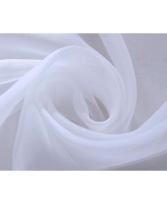 RT Designer Collection Celine Sheer Luxurious Modern Design Curtain Panel 54" x 84" White