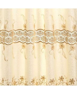 Alisa Macrame Rod Pocket Window Room Darkening Panel 54" x 84" Beige