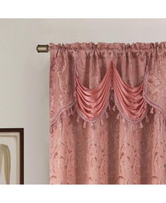 Franklin 2-Piece Rose Grommet Curtain 54" x 84" by Rt Designers Collection