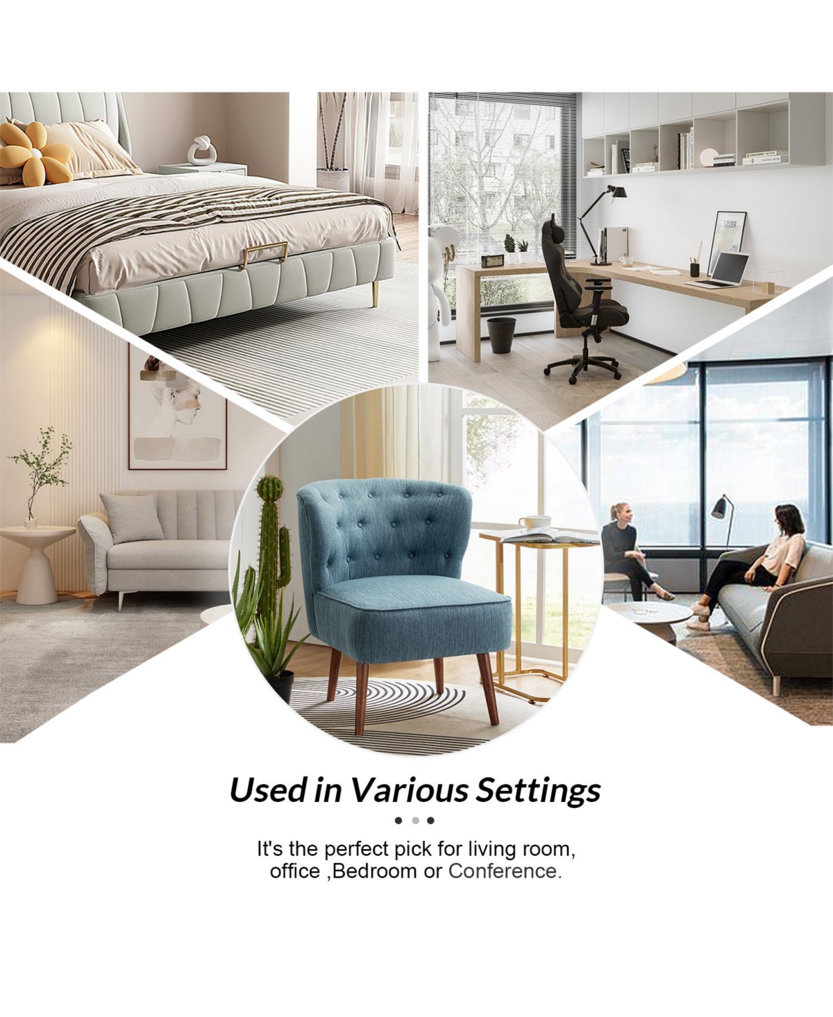 Contemporary Pascutti Side Chair with Button-tufted