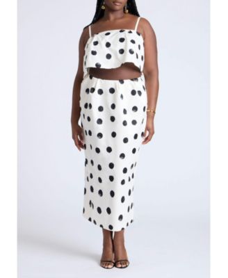 Women's Plus Size Cropped Bubble Top