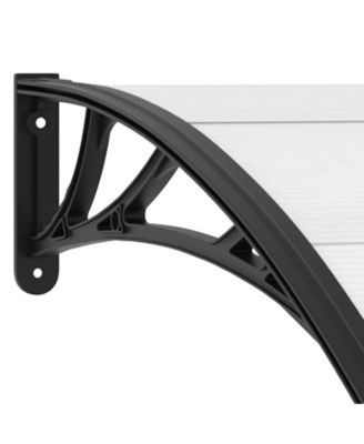 Door Canopy Black brackets and transparent sheets