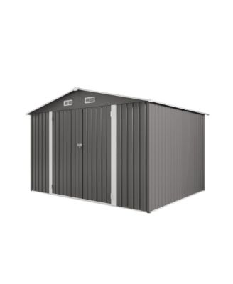 Streamdale 10x8 FT Metal Outdoor Storage Shed - Gray