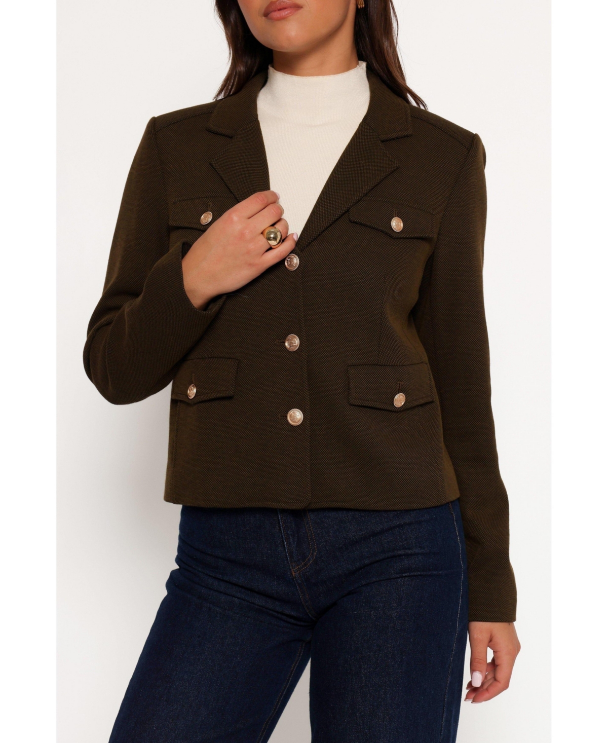 Petal and Pup Women's Bandit Long Sleeve Button Down Jacket