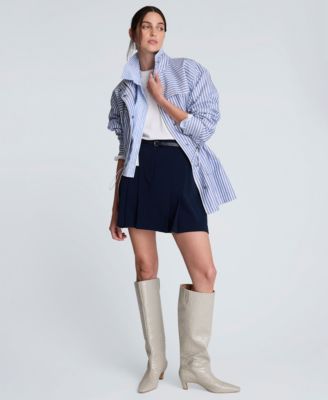 Women's Pleated A-Line Mini Skirt