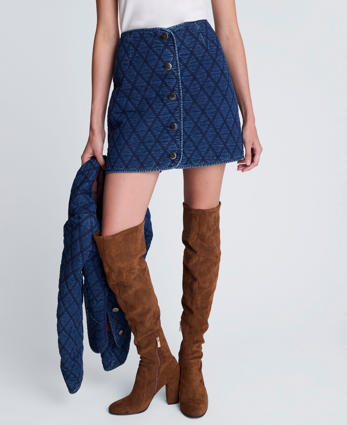 Kenneth Cole Women's Quilted Pencil Mini Skirt