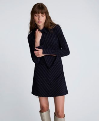 Women's Pinstripe Zip Front Dress
