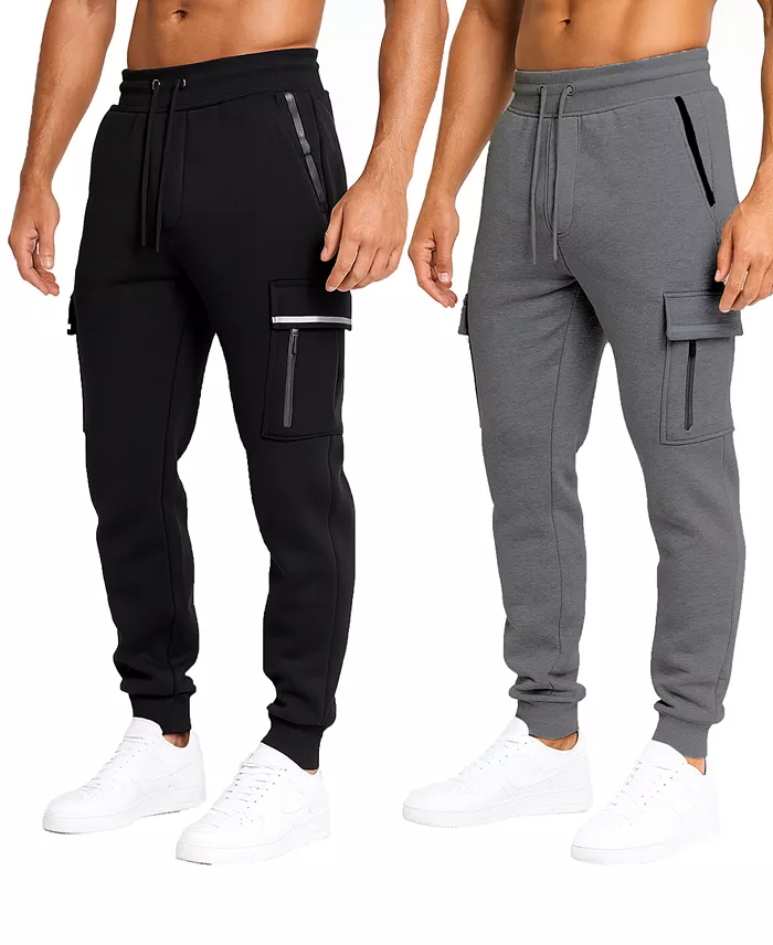 Men's Slim-Fit Tech Fleece Cargo Jogger Pants, 2-Pack - thumbnail 10