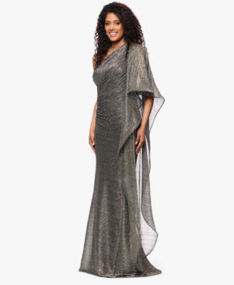 Women's Long One-Shoulder Ruched Dress