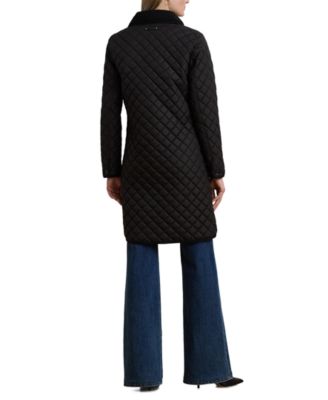 Women's Quilted Design Buttoned Coat