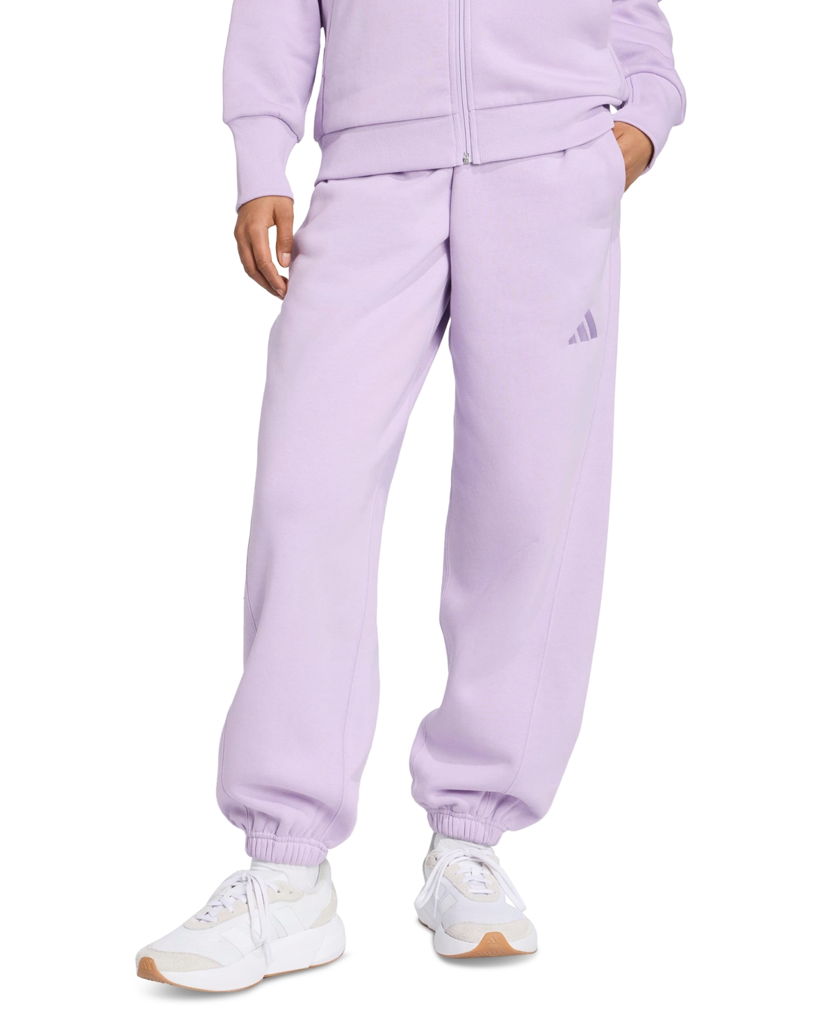 Adidas Originals Women's All Season Loose Mid Rise Pants In Purple