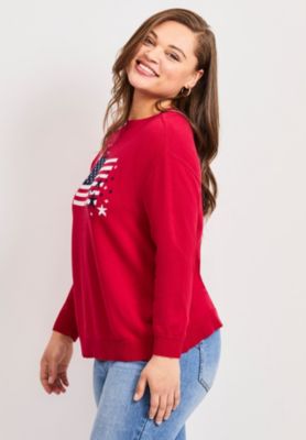 Women's Americana Long Sleeve Crewneck Sweater