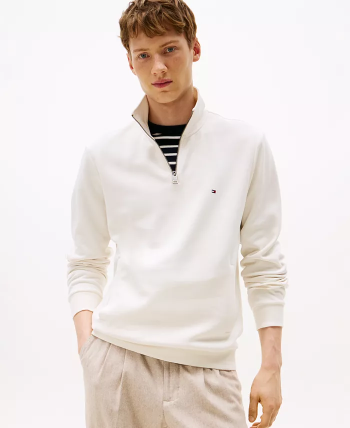 Men's Essential Intechno Knit Regular-Fit Quarter-Zip Sweatshirt - thumbnail 5