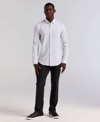 Men's Slim-Fit Diamond Geo-Print Shirt