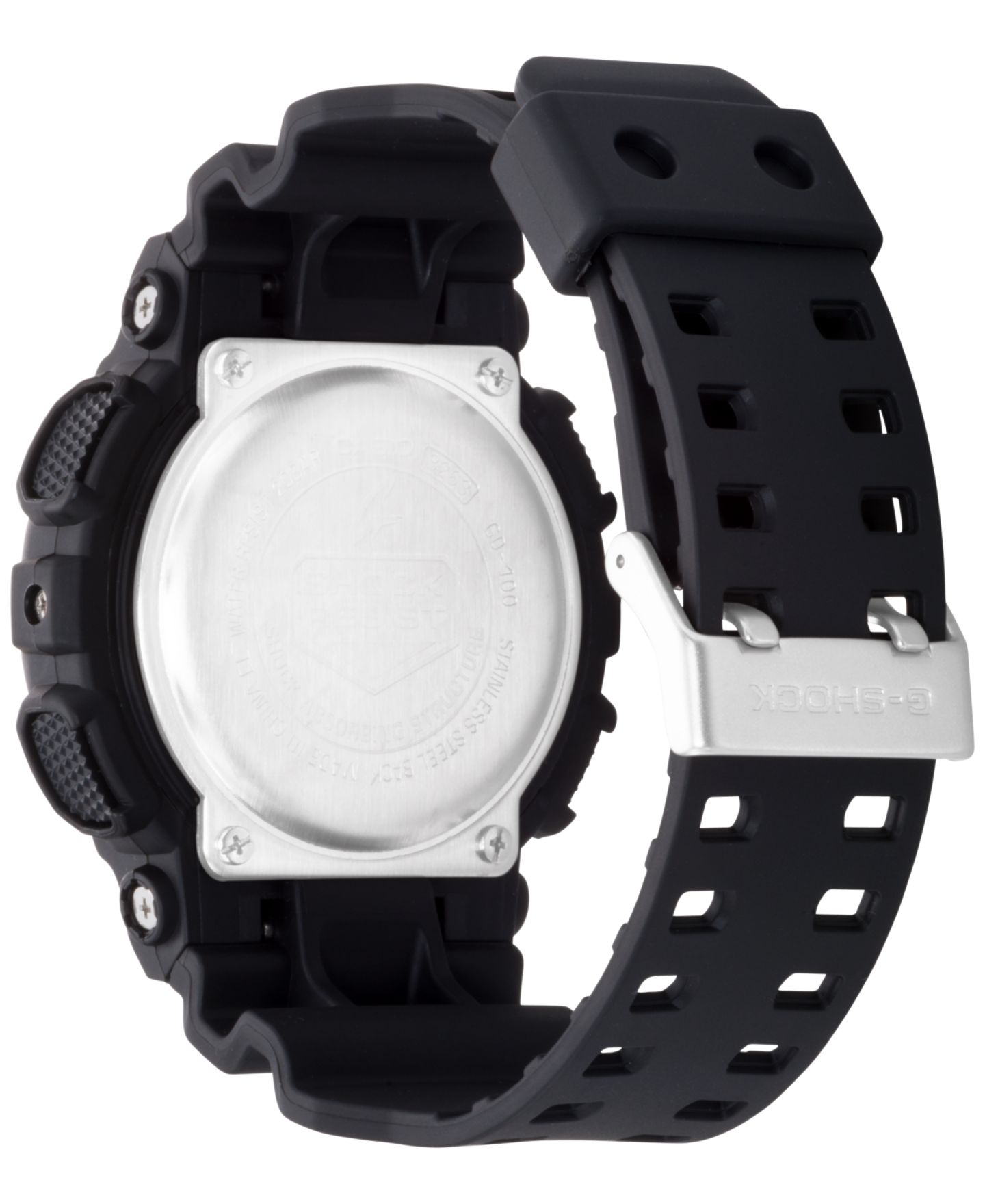 Мужские часы G-Shock XL Digital Black Resin Strap Watch GD100-1B — фото 2