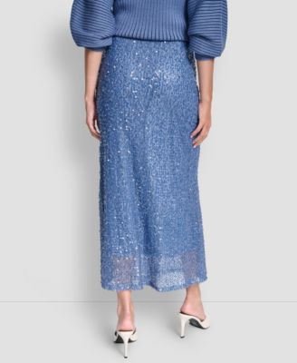 Women's Pull-On Knit Sequin Skirt