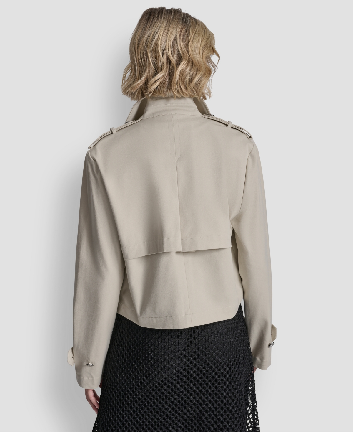 Dkny Women's Long-Sleeve Cropped Trench Coat