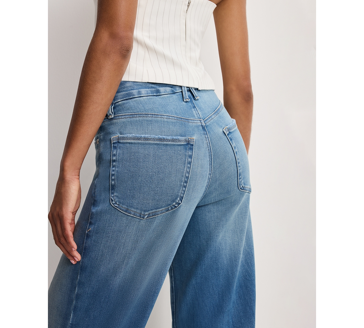 Good American Women's Wide-Leg High-Rise Jeans