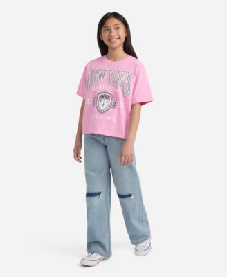 Girls' High-Rise Ultra-Wide Leg Jeans