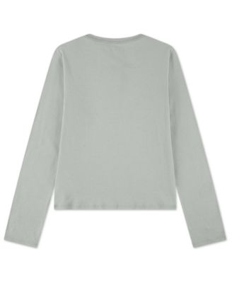 Girls' Essential Long-Sleeve Henley T-Shirt