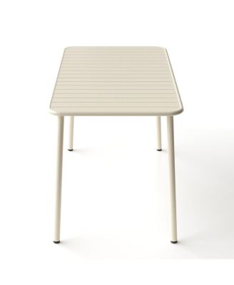 Set of 1   with 4 chairs Sella Long Outdoor Dining Table