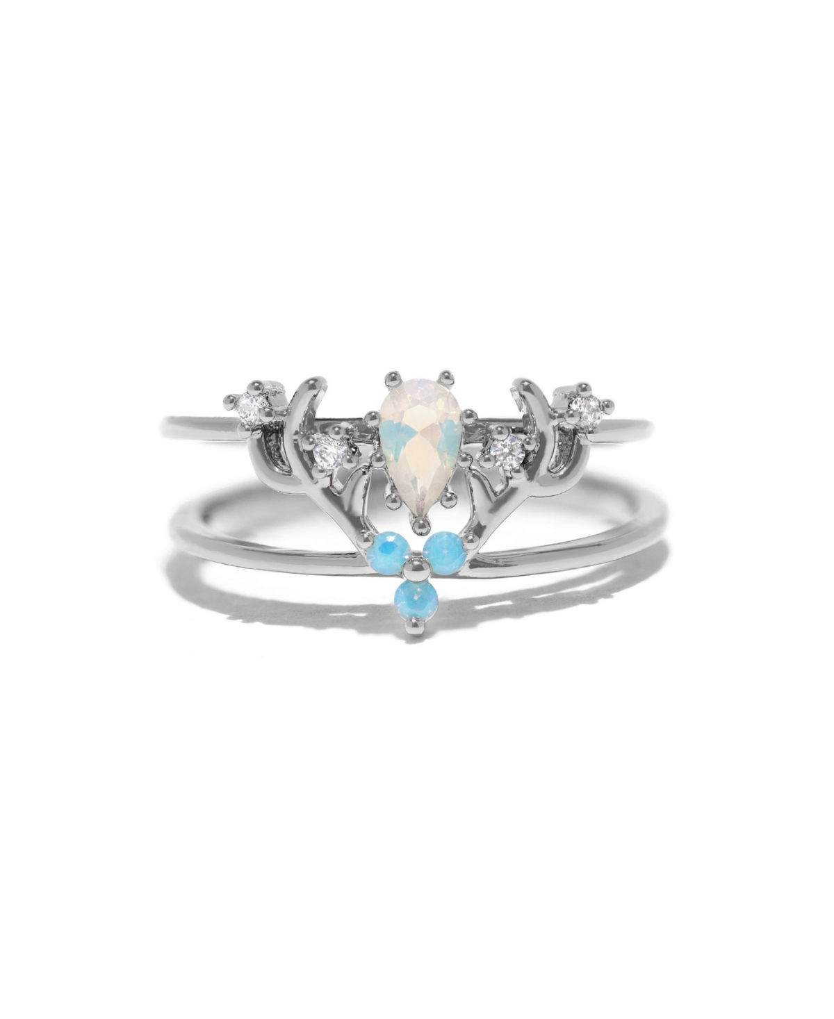 Girls Crew Harry Potter Patronus Crystal Ring Set In Silver