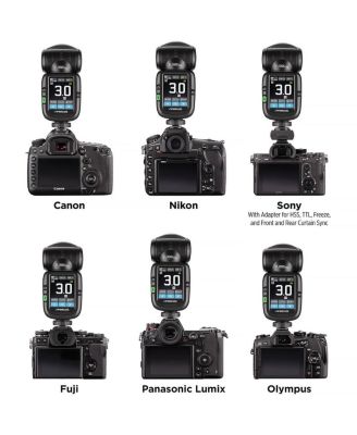 FJ80 II M 80Ws Universal Touchscreen TTL Speedlight Flash with Adapter for Sony Cameras