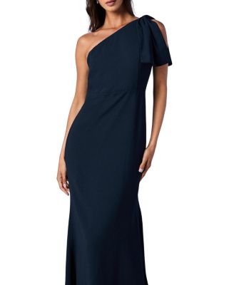 Women's One Shoulder Maxi Bridesmaid Dress