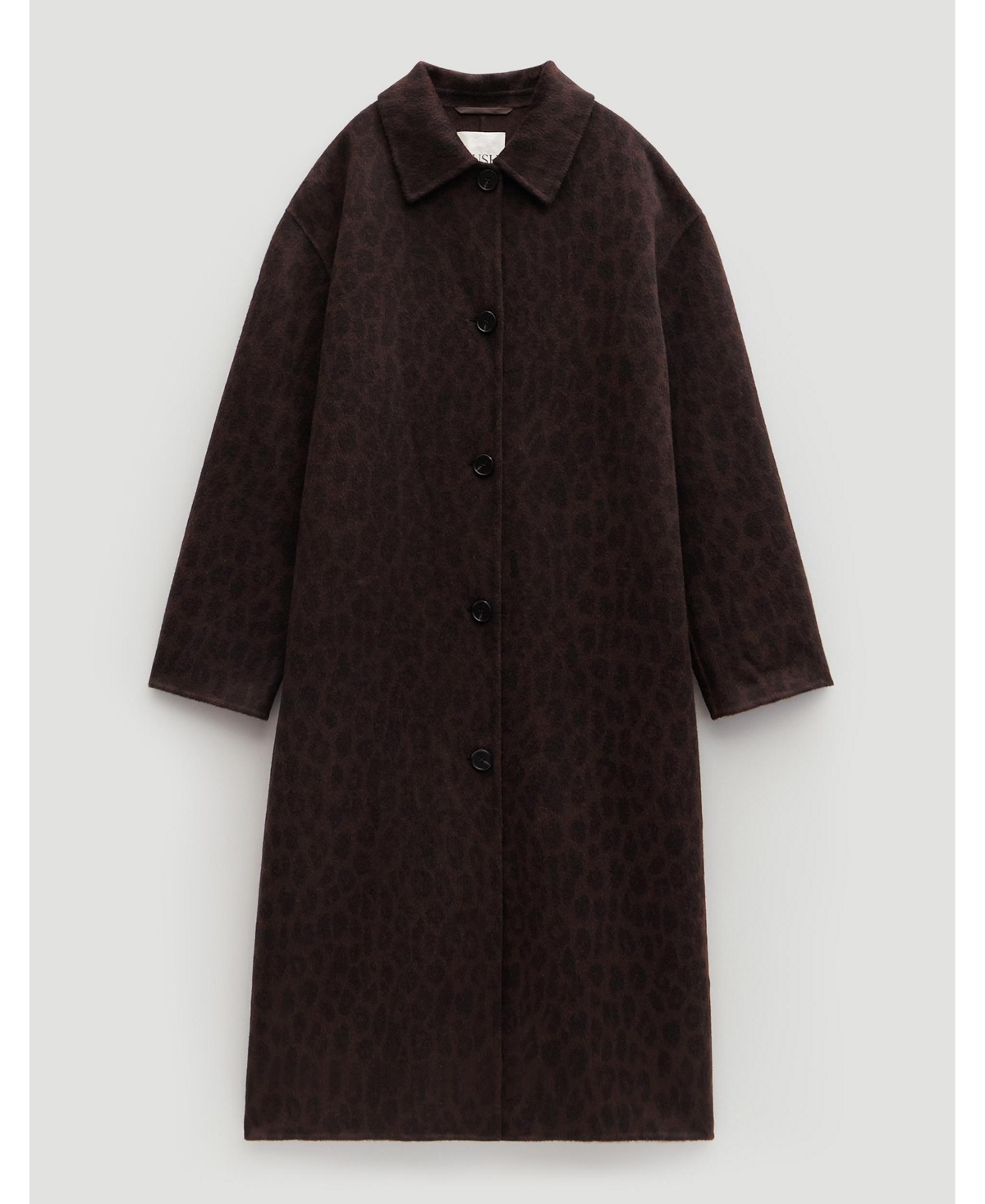 Hush Women's Edie Pure Wool Leopard Double Faced Coat