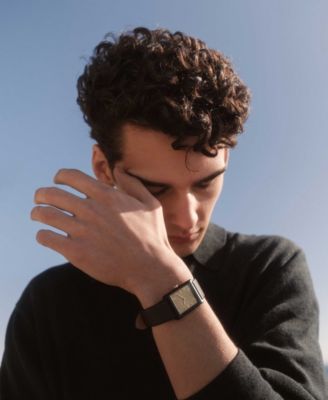 Women's 'Virgil' 1736c Black Leather Band Watch, 26mm