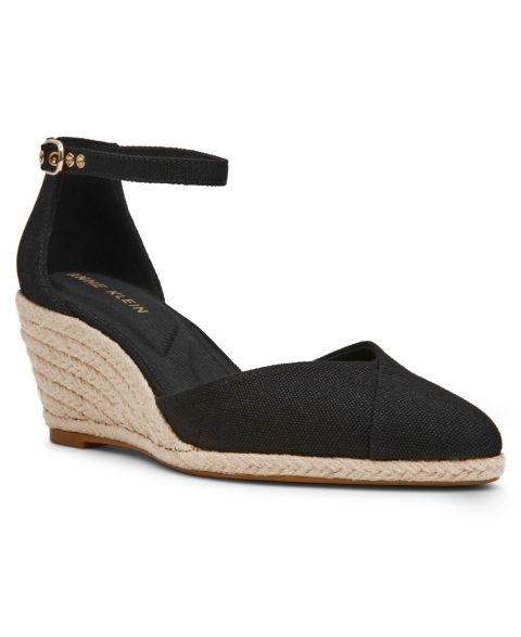 Женские эспадрильи Anne Klein Wilmott на танкетке с закрытым носом, цвет: Чёрный