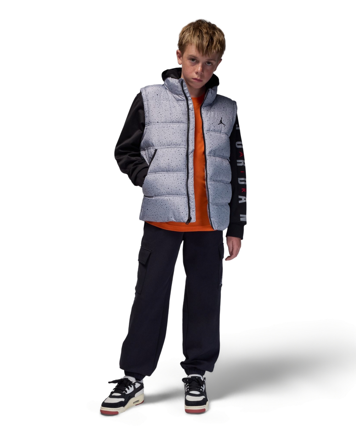 Jordan Boys 8-20 Layered Look Hooded Jacket