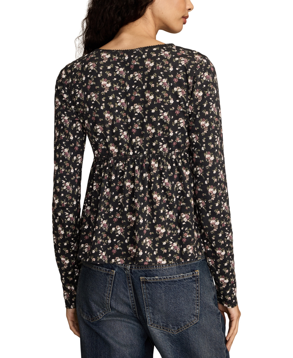 Lucky Brand Women's Babydoll Henley Top