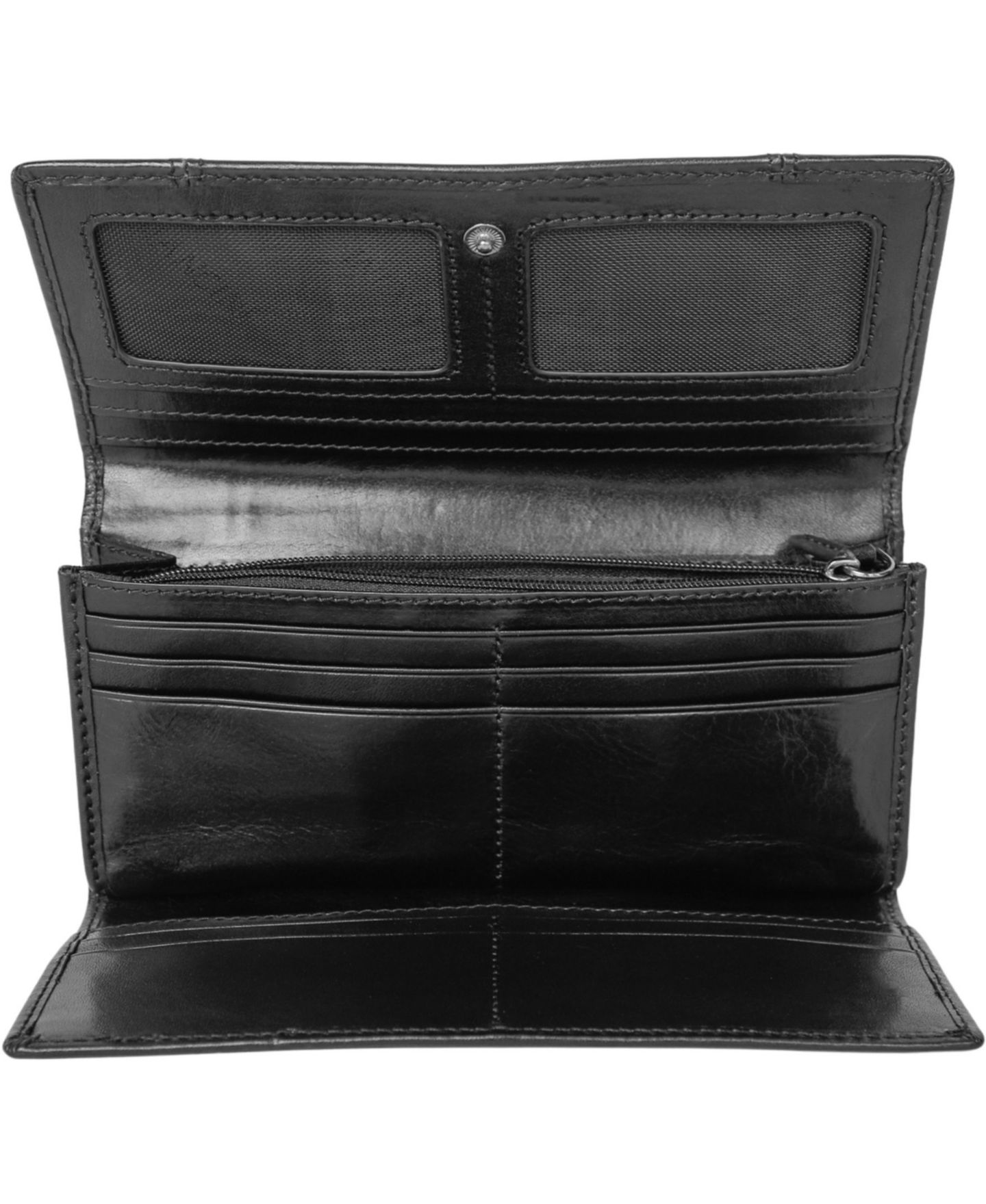 Женский кошелёк Mancini Pelle D'oro RFID Secure Trifold Wallet, цвет: Чёрный — фото 5