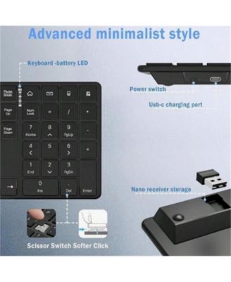 Wireless Keyboard and Mouse Combo- 2.4GHz Wireless Connection, Ultra Slim Silent Mouse and Keyboard, Adjustable 1600 DPI, Black