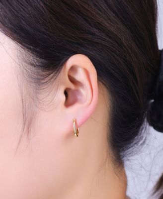 Cubic Zirconia and Freshwater Mother of Pearl Endless Hoop Earrings Set