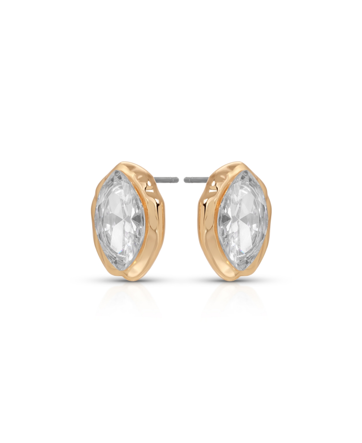 Ettika Gold Plated Crystal Luxe Mini Stud Earrings In Gold