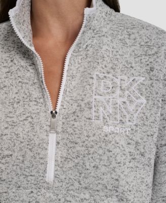 DKNY Women's Half-Zip Long-Sleeve Sweater
