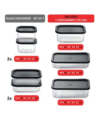 Borosilicate 14-Pc. Food Storage Container Set