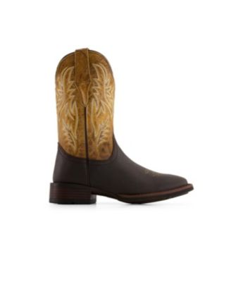 Men's Leather Cowboy Boots Bicolor
