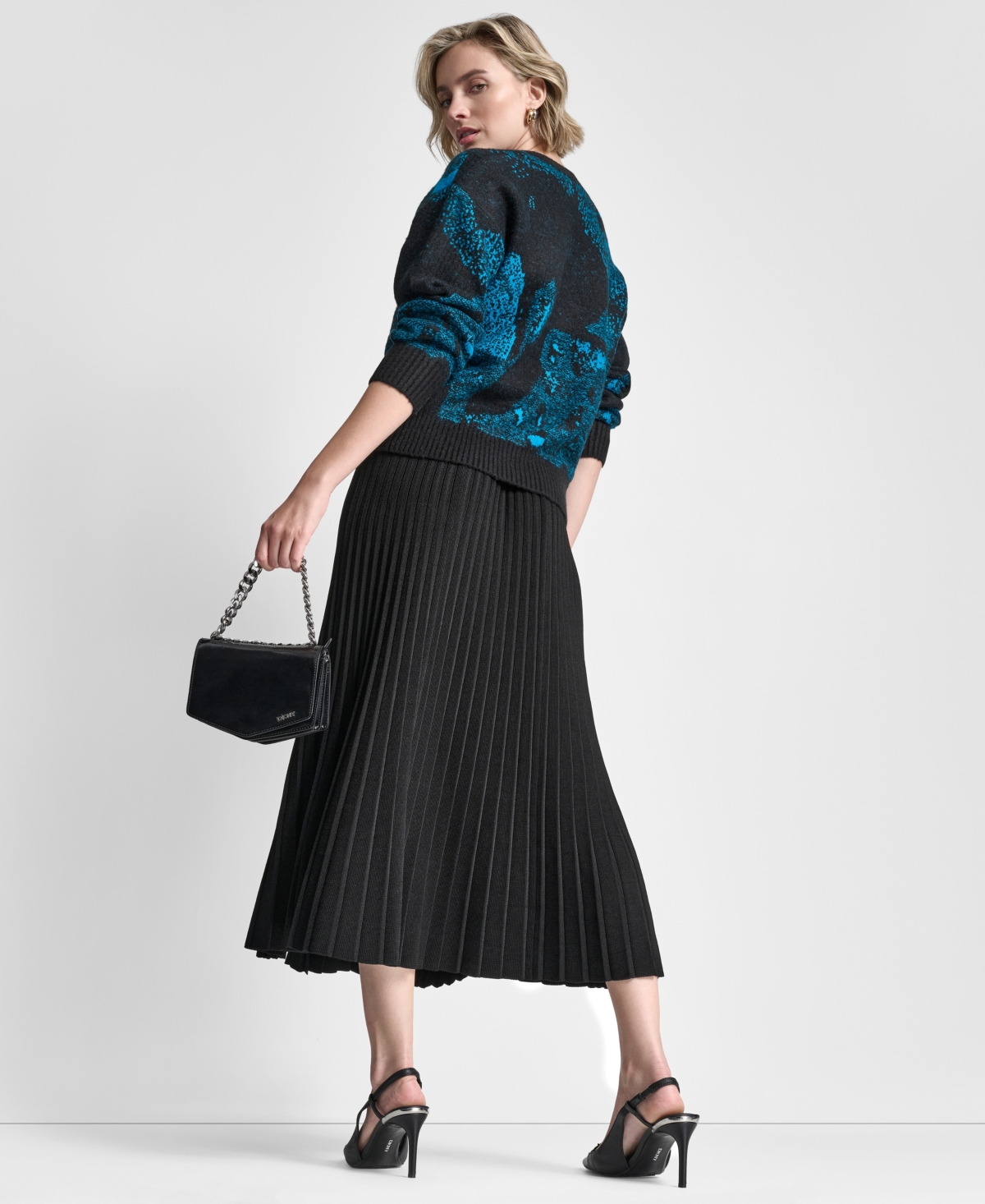 Dkny Women's Long-Sleeve Intarsia Mohair Sweater