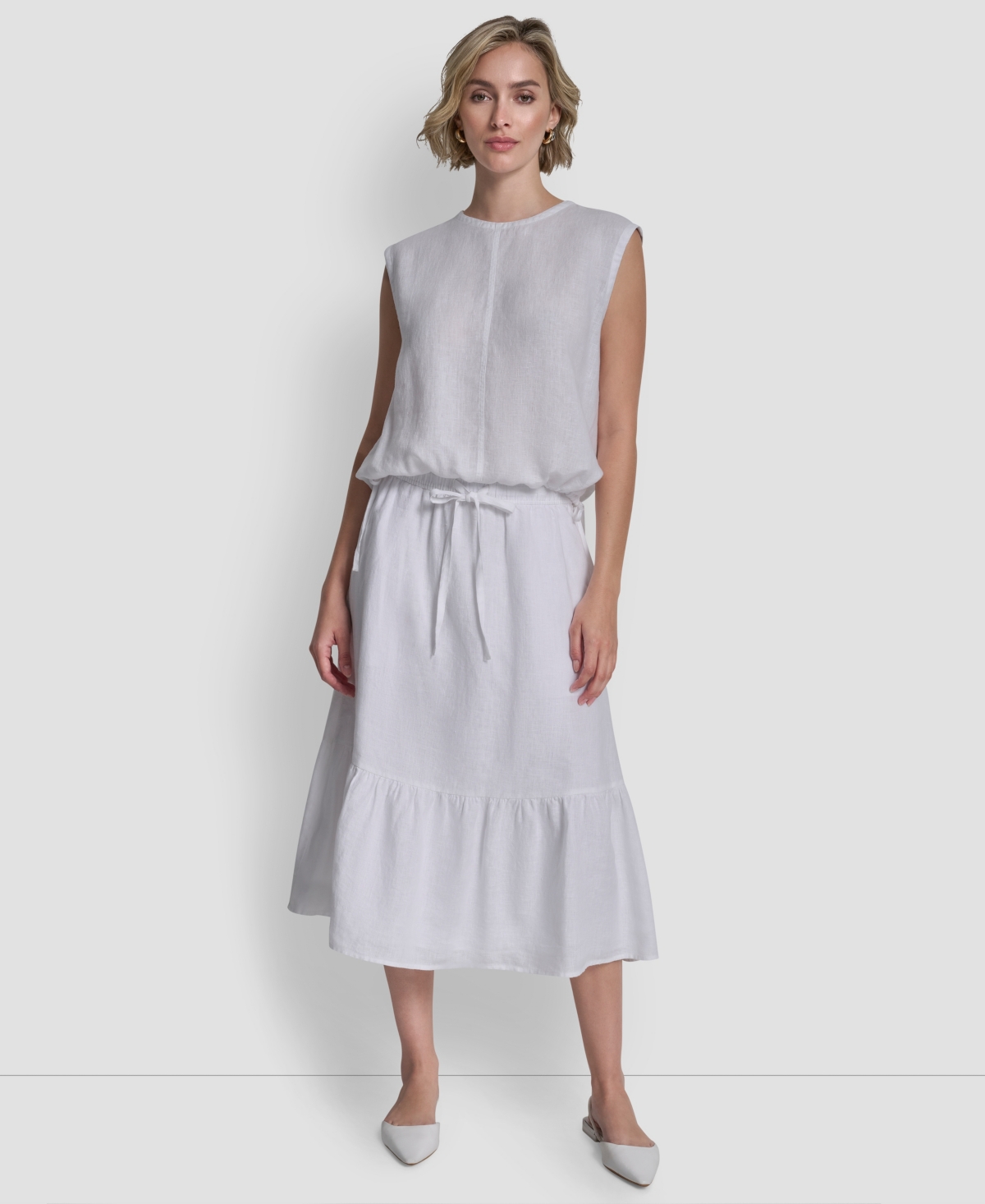 Dkny Women's Drawstring Hem Sleeveless Top