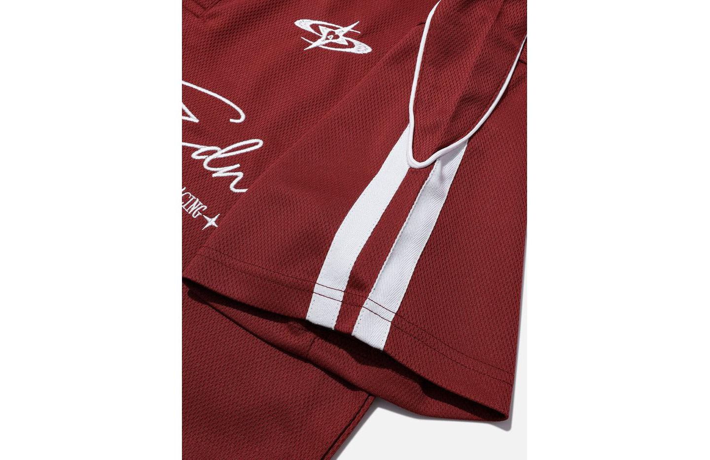 Мужской топ AELFRIC EDEN Sporty Polo Soccer Jersey, цвет: Красный — фото 3