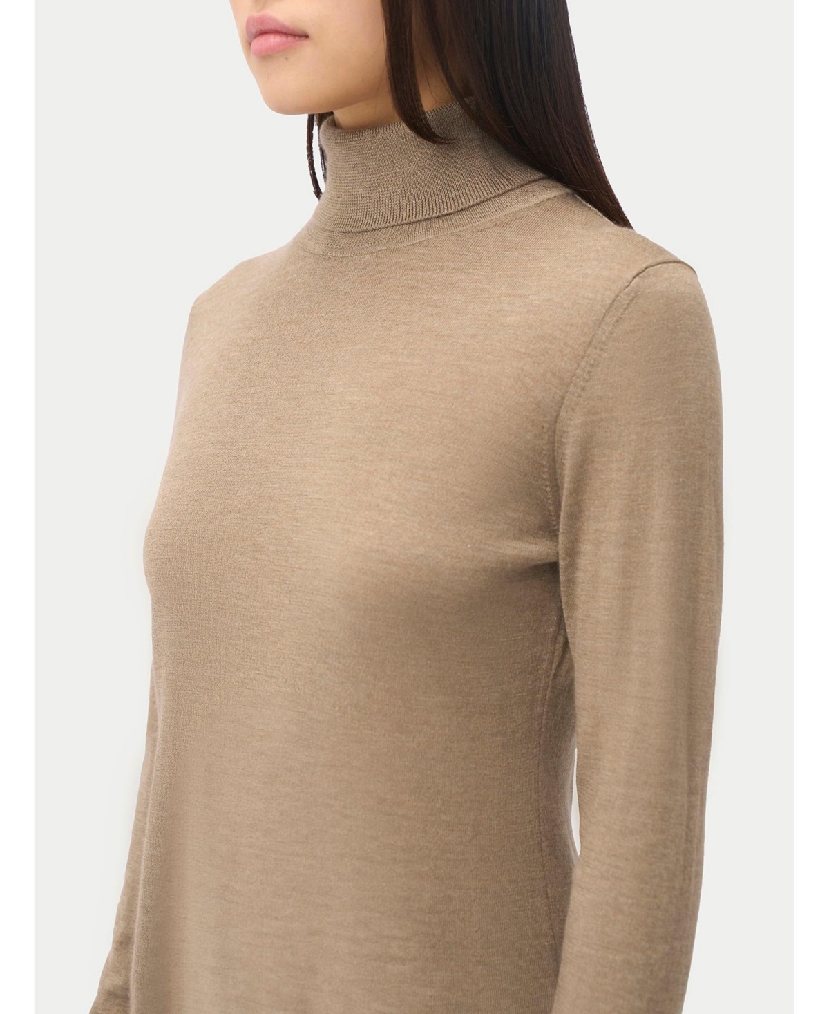Gobi Cashmere Women's Wardrobe Essential Cashmere-Silk T-Neck Sweater