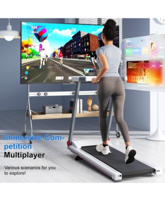 4-in-1 Treadmills for Home with Incline and Handles, Folding Treadmill Running Machine for Small Spaces 300 LB 3.0 HP 7.5 MPH Foldable Treadmill